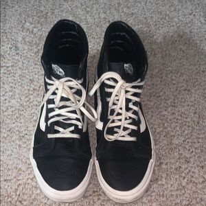 Vans Black and White High-Top Sneakers